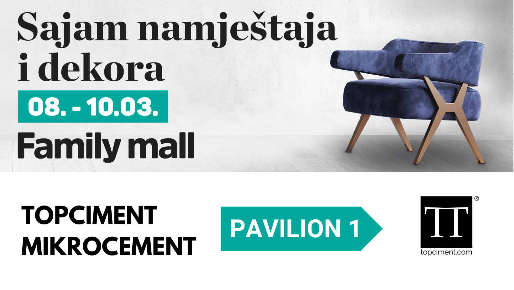 Događaji - Topciment mikrocement na Sajmu namještaja i dekora u Family Mallu